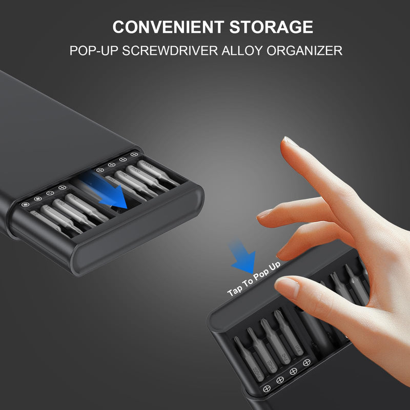 Tanson Precision Screwdriver Set 33-In-1 Small Screwdriver Set,Mini Screwdriver Kit Magnetic Professional Electronic Repair Tool for PC,Computer,Laptop,Iphone,Cell Phone,MacBook,Tablet,Watch,Glasses 32 Black