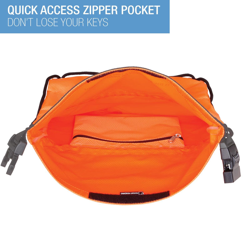 Lewis N. Clark WaterSeals Locking Backpack | Waterproof Bag | Anti-Theft Combination Lock | For Men & Women | Orange