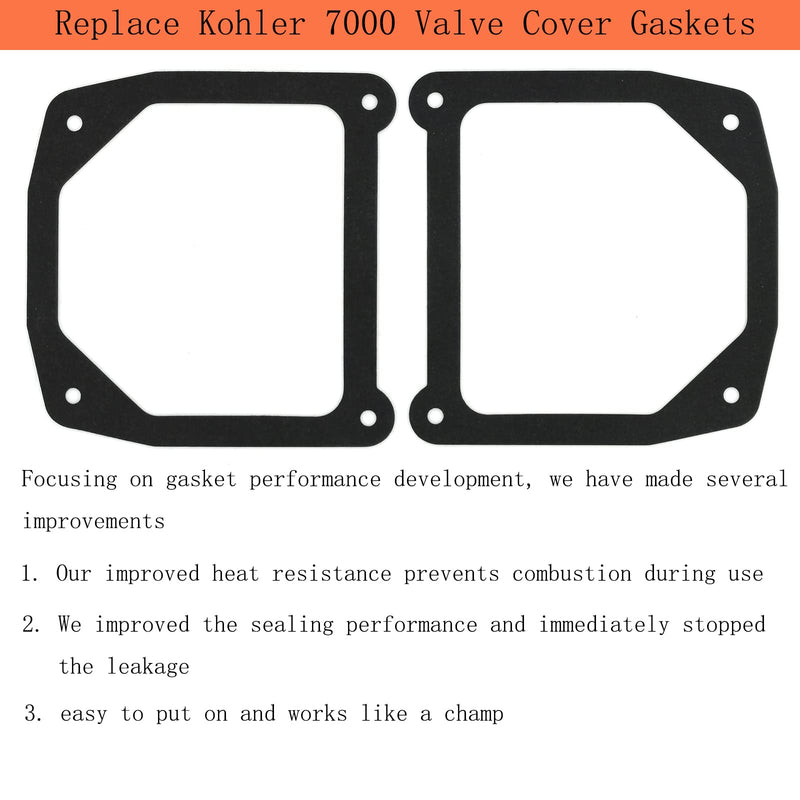 Valve Cover Gaskets Fit Kohler 7000 Series with Stamped Steel Covers (2) 1