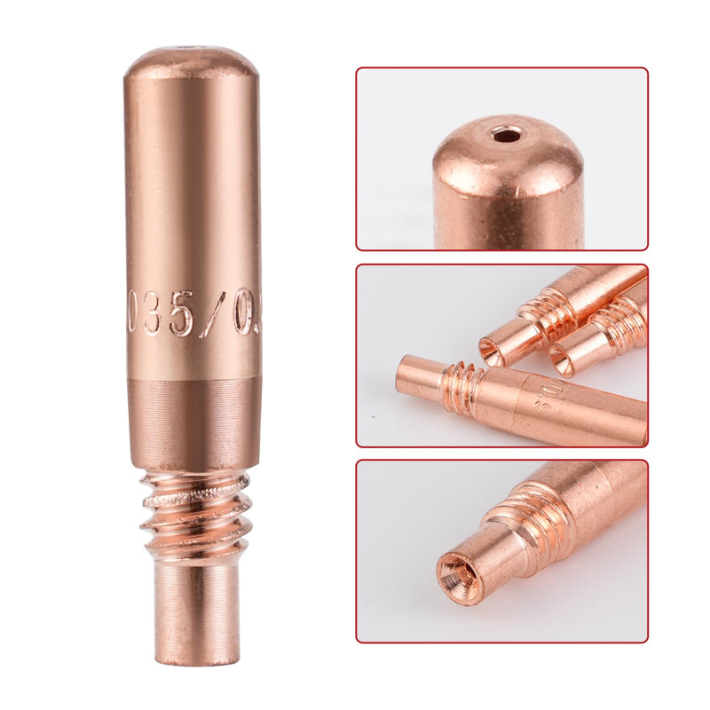 MIG Welding Contact Tips .035"(0.9mm) for Miller MDX Series MIG Gun Use with Miller MDX Diffuser D-M100 D-M250 T-M035 (50-PK) .035" 50-PK
