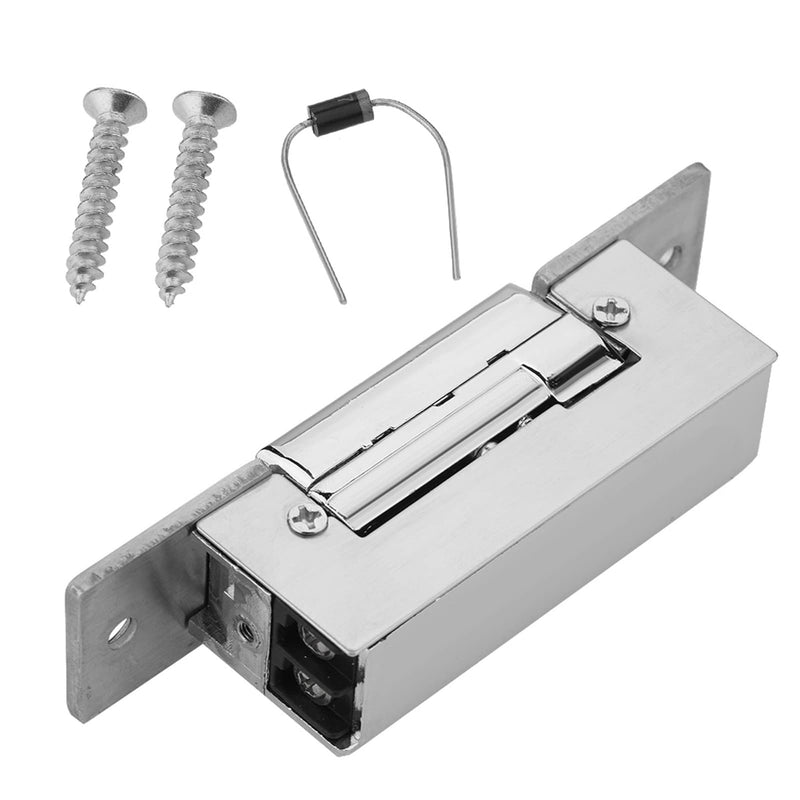 Dioche 12V Electric Strike Lock - Adjustable Narrow-Type Electric Strike Door Lock with Double Unlock Mode and Intelligent Access Control