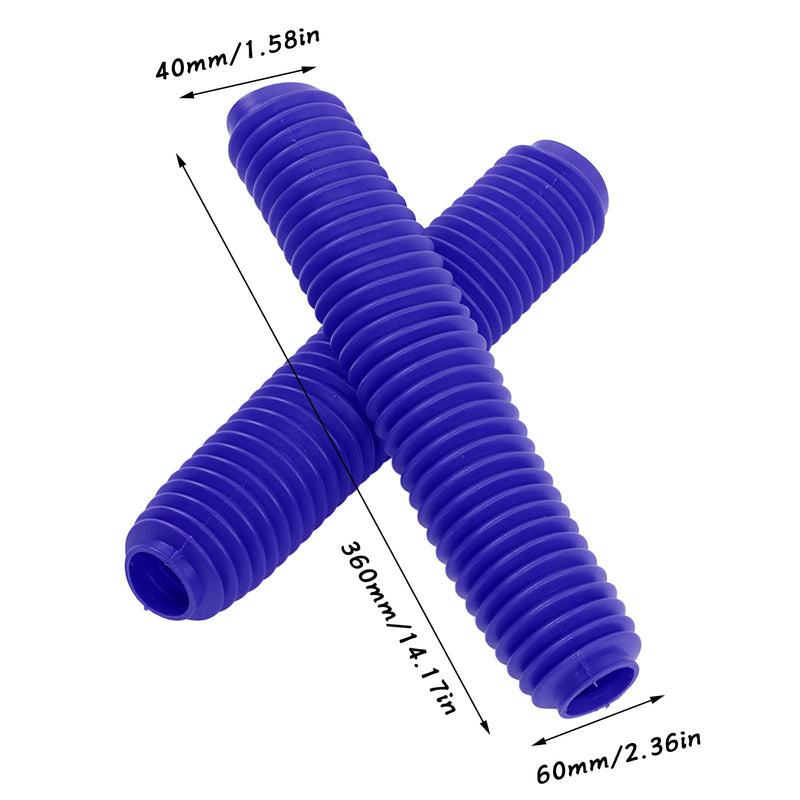 Motorcycle Front Fork Cover Pair Motorcycle Front Fork Shock Boots Dust Cover Replacement for RM125 DR250 DRZ400 400 (Blue) Blue