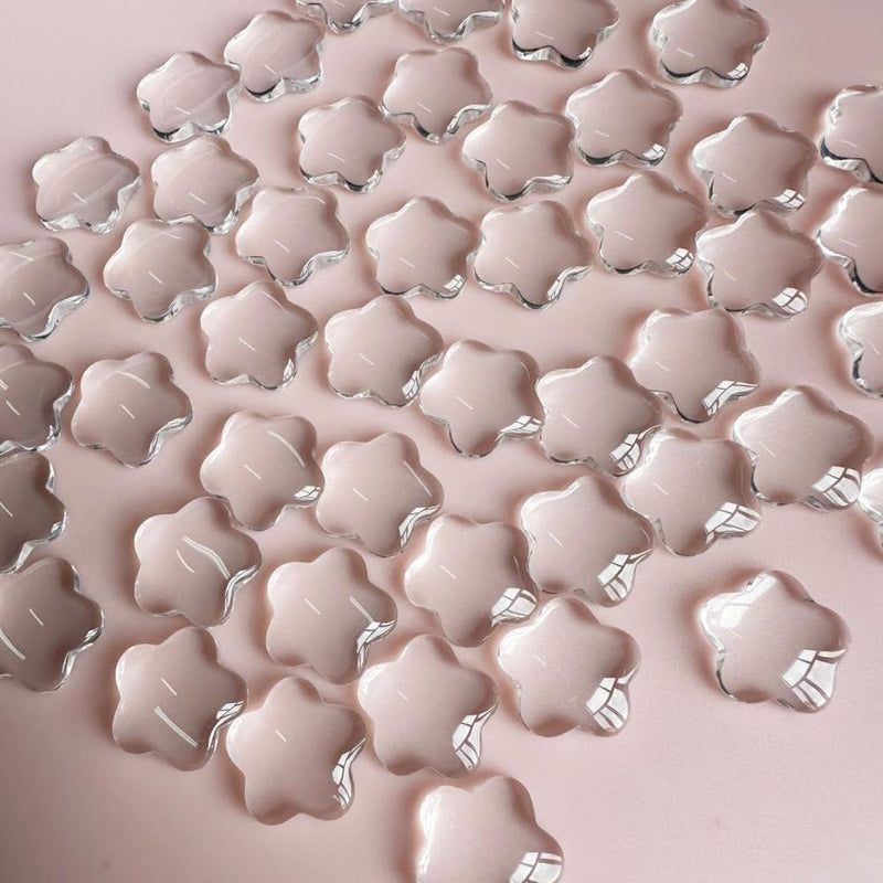 60pcs Flower Keycap for Long Nails,Glass Star Keyboard Sticker (Flower60) | Cute 3D glass flower keyboard stickers for long nail. keycaps protect nail art,eyboard covers, Christmas gift for girls Flower 60pcs