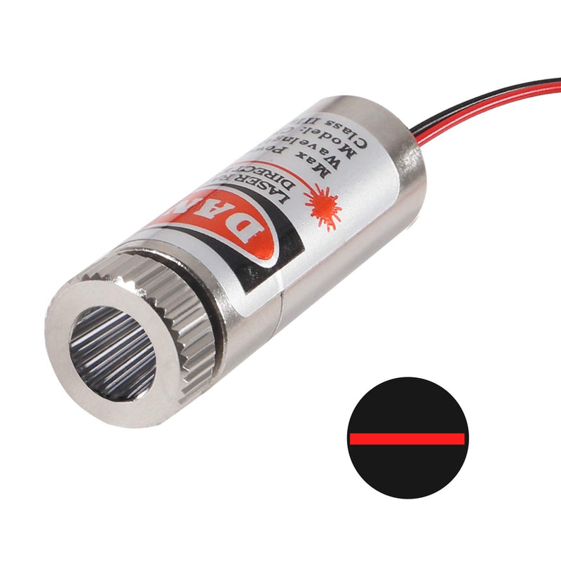 UMLIFE 5pcs 650nm 5mw Laser Head Laser Tube Adjustable Focus 3~5V Red Laser Tube for Sight Positioning Sighting Telescope (Horizontal Line) Horizontal Line