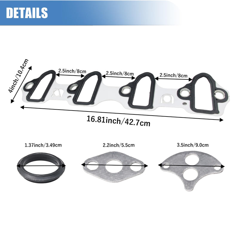 Sorello Engine Intake Manifold Gasket Set Compatible with Chevy Avalanche Express Silverado Suburban GMC Savana Sierra for Cadillac Escalade Hummer 4.8L 5.3L 6.0L 6.2L - Replaces 89060413 MS98016T