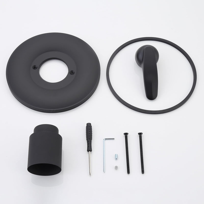 Shower Faucet Handle Trim Kit for Delta Tub and Shower Faucets, Shower Replacement Kit Compatible with Delta Shower Trim Kit, Single-Handle Valve Tub Shower Trim Kit (Matte Black) Matte Black