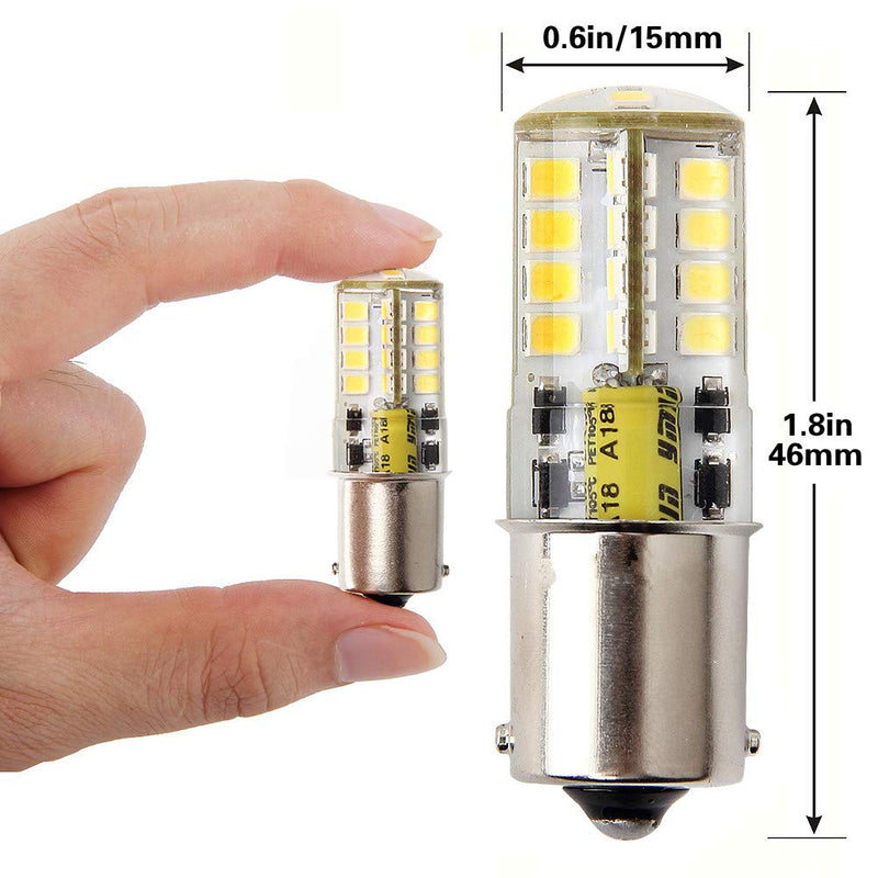 4PCS 1141 LED Bulb 12V, Waterproof design, BA15S Bayonet Single Contact Base for Landscape RV Camper Interior Marine Boat Trailer Lights, Daylight White 6000K