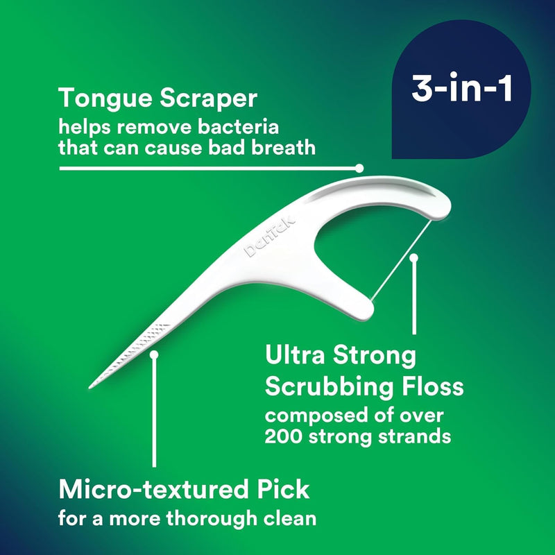 DenTek Triple Clean Advanced Clean Floss Picks, Dental Flossers for Oral Care, 90 Count (Pack of 12) 90 Count (Pack of 12)
