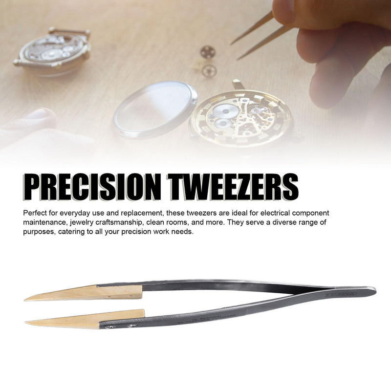 Ultra Precision Tweezers Antimagnetic Tweezers Precision Ultra Tweezers with Wooden Tips Watch Repair Tool 27 Size