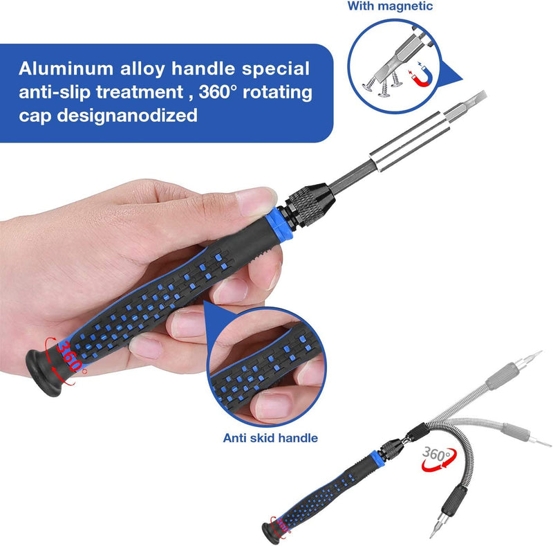 126 in 1 Precision Screwdriver Set with 111 Bits Magnetic Driver Kit Professional Electronics Repair Tool Kit Compatible For Repair Computer, PC, MacBook, Laptop, Tablet, iPhone, Xbox