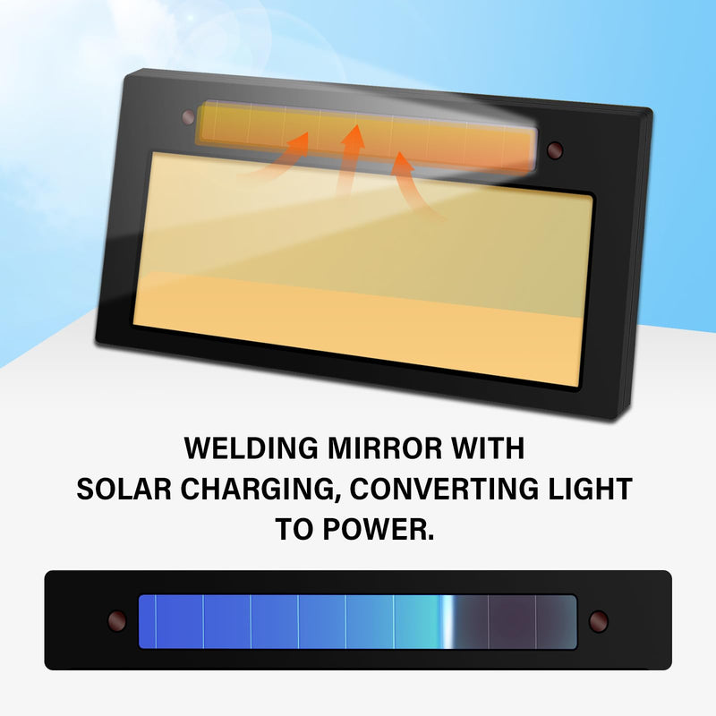 【HD Shade 5-13】 Adjustable Auto Darkening Welding Lens 2x4 1/4, Solar Energy Welding Lens, True Color Blue Welding Lens, Welding Lens Replacement for Standard Welding Hoods and Welding Helmets Hd Shade 5-13