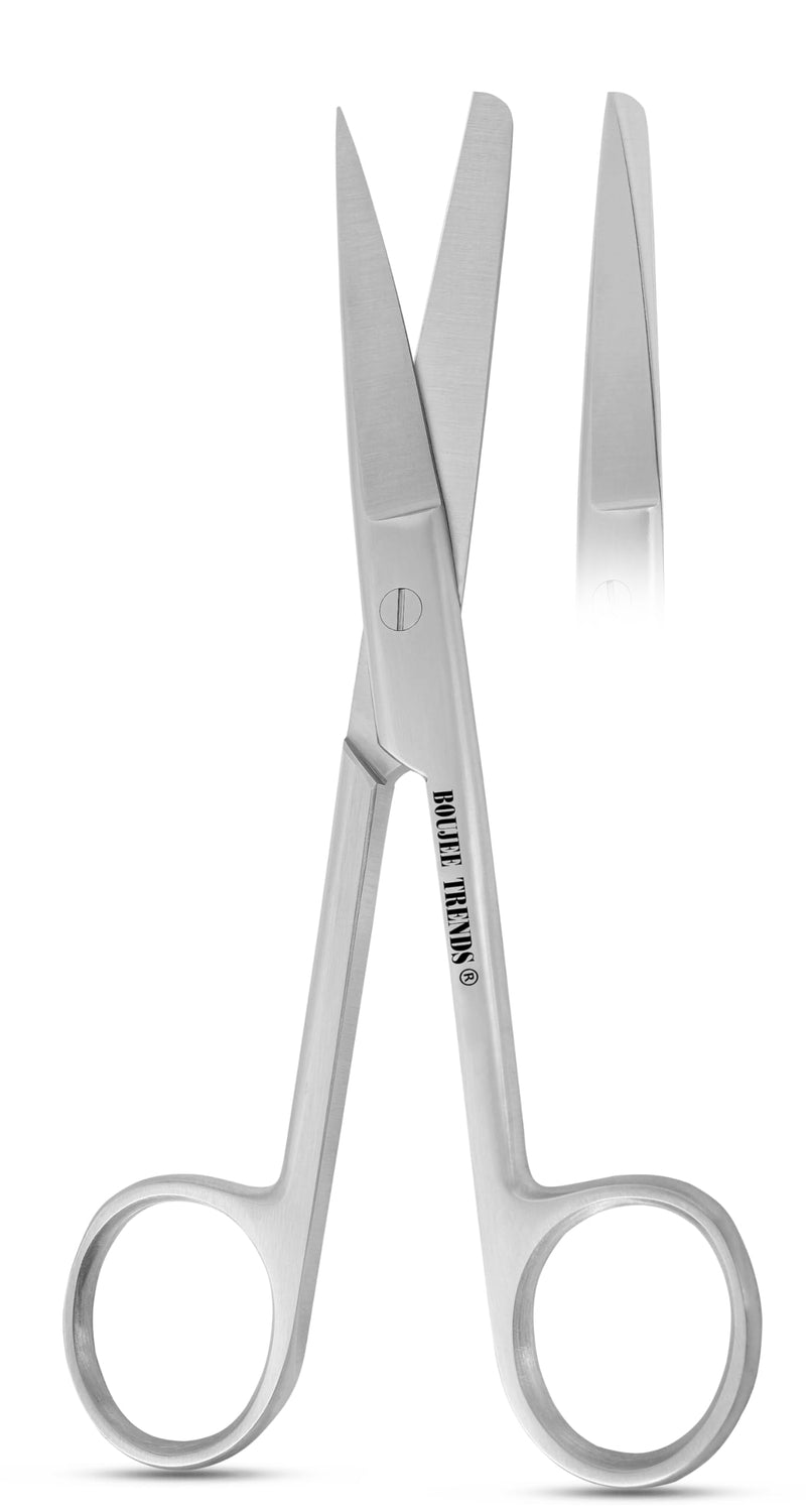 Premium Quality Stainless Steel Surgical Dressing Scissors Medical Dissecting Sharp Scissors Straight Multi Purpose General Art Craft Paper Fishing Shears (Blunt/Sharp) Blunt/Sharp