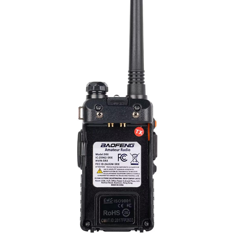 BAOFENG 5RX Ham Radio (Upgraded of UV-5R) Multi-Band Receiving Long Range Two Way Radio,AM/FM Reception Walkie Talkies with Earpiece & TD-771 Antenna,Copy Frequency,DTMF VOX SCAN Dual Watch (1 Pack) Full Kits 1Pack(Black)