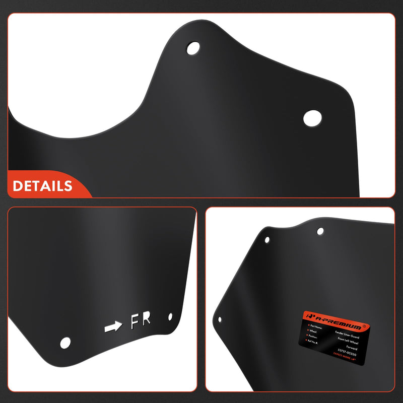 A-Premium Splash Guards Fender Liner Shields Compatible with Toyota Tundra Sequoia 2007-2020 Front and Rear 4-PC Set For Tundra Sequoia 2007-2020
