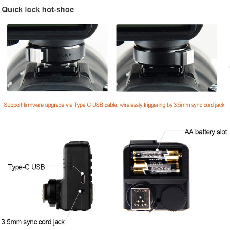 Godox X2T-C TTL Wireless Transmitter, 1/8000s HSS, Bluetooth Connection, 5 Separate Group Buttons, Relocated Control-Wheel, New Hotshoe Locking, Compatible with Canon DSLR
