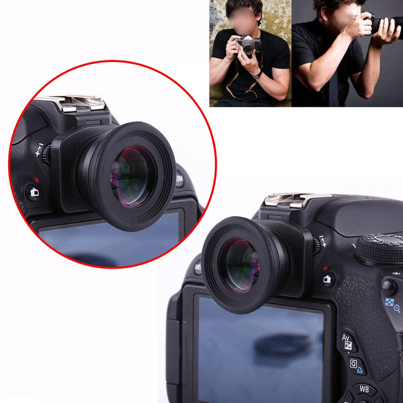 ASHATA 1.51X Camera Viewfinder, DSLR Camera Fixed Focus Eyepiece Magnifier Eyecup with 6 Magnifier Mount Bases, 1.51X Viewfinder Magnifier for DSLR Camera, ASHATAbxqfsm5icn