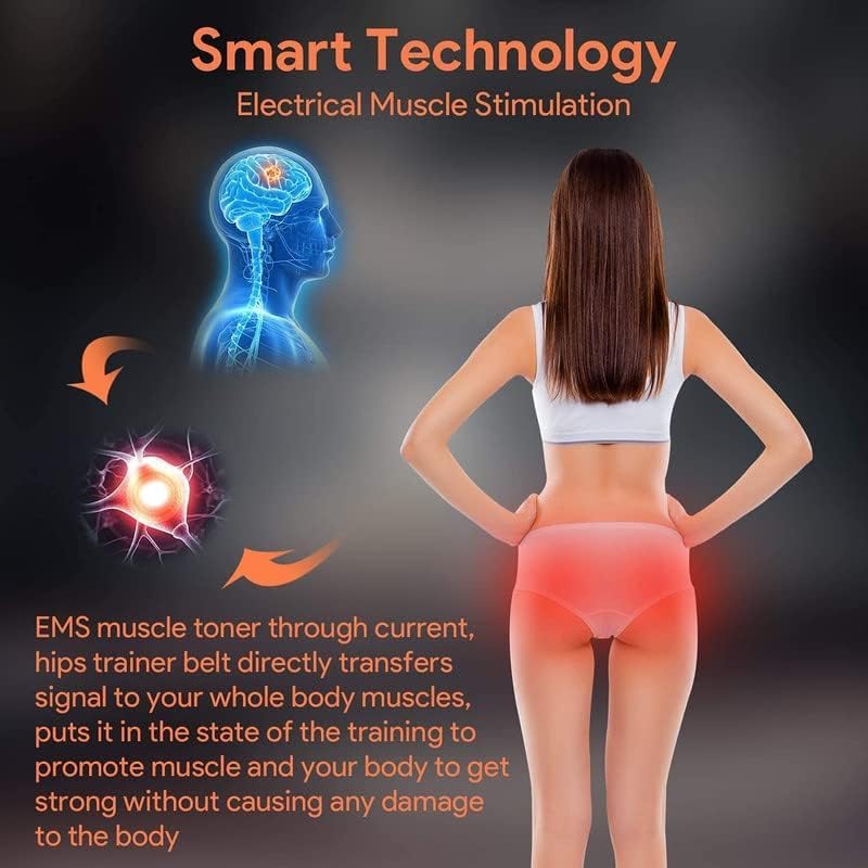 FOPIE HIPS Trainer, ABS Stimulator Electronic Muscle Toner, Smart Wearable Butt Lifting Machine, Body Beauty Workout Equipment for Men Women