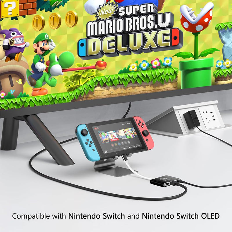 Switch 2 Dock, TV Docking Station for Nintendo Switch/Switch OLED/Steam Deck,HDMI 2.0 4K@60HZ Portable with PD 100W Charging, USB 3.0 Port（3-in-1）