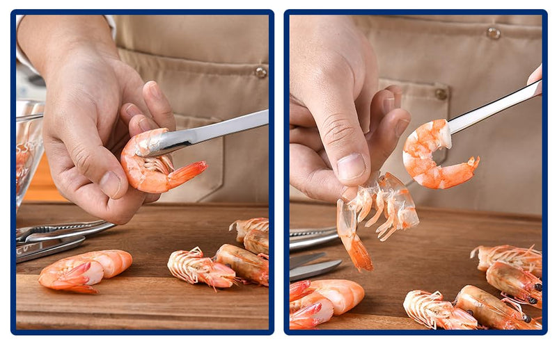 MALANG - Full stainless steel Crab Leg cracker,scissor and picks,seafood tool kit,Easy to Use Lobster cracker,food scissor,and lobster pick &spoon,portable travel box