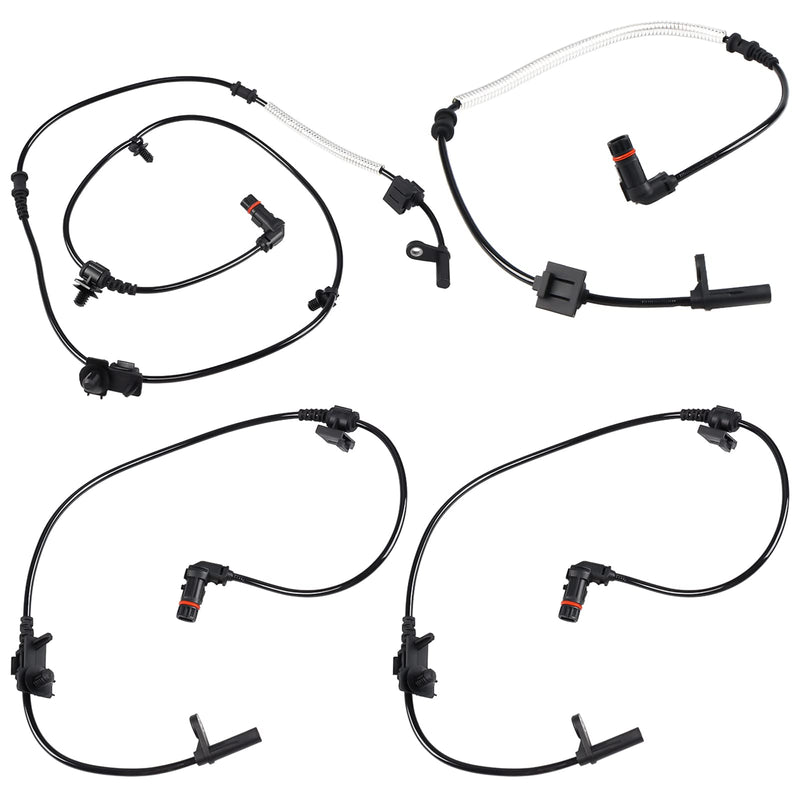 4 Pcs ABS Wheel Speed Sensor Compatible with Dodge Charger Challenger Magnum 2006 2007 2008 2009, Chrysler 300-2005 to 2010, Replacement for 4779244AC, 4779247AA, Front and Rear