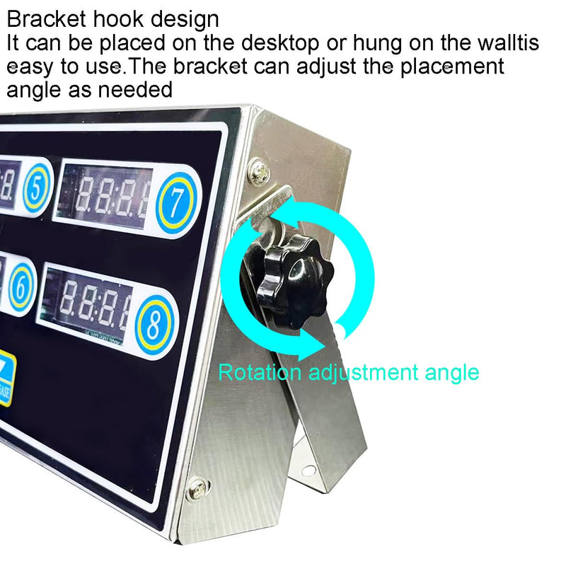 Kitchen Timer Commercial Restaurant Timer 6 Channel LED Digital Timers Loud Ring Alarm Cooking Reminder