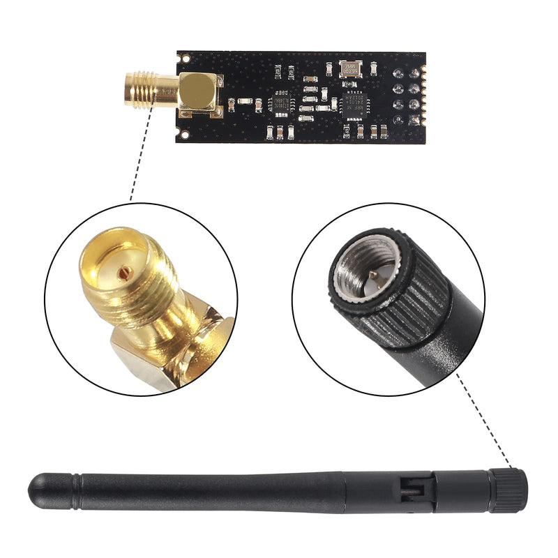 5pcs Wireless Transceiver Module 2.4G 1100m NRF24L01+PA+LNA in Antistatic Foam for ArduinoIDE Compatible with Antenna