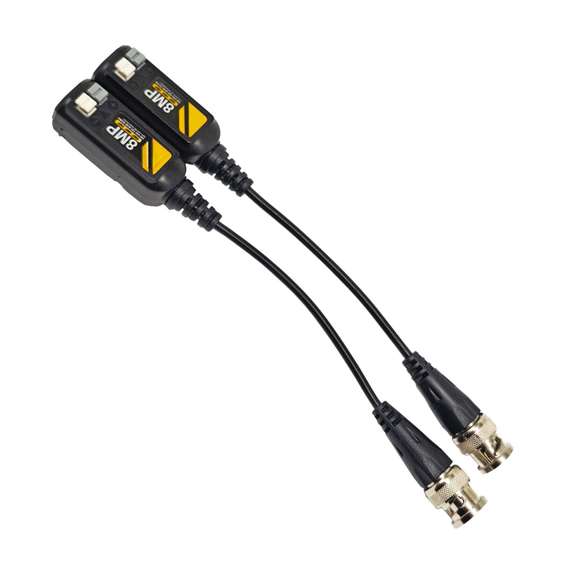 10 Pairs 8MP/4K HD BNC Video Balun Transceiver for AHD/TVI/CVI/CVBS Cameras Transmit 720P/960P/1080P/3MP/5MP/8MP via UTP RJ45 Cable for CCTV Security Systems