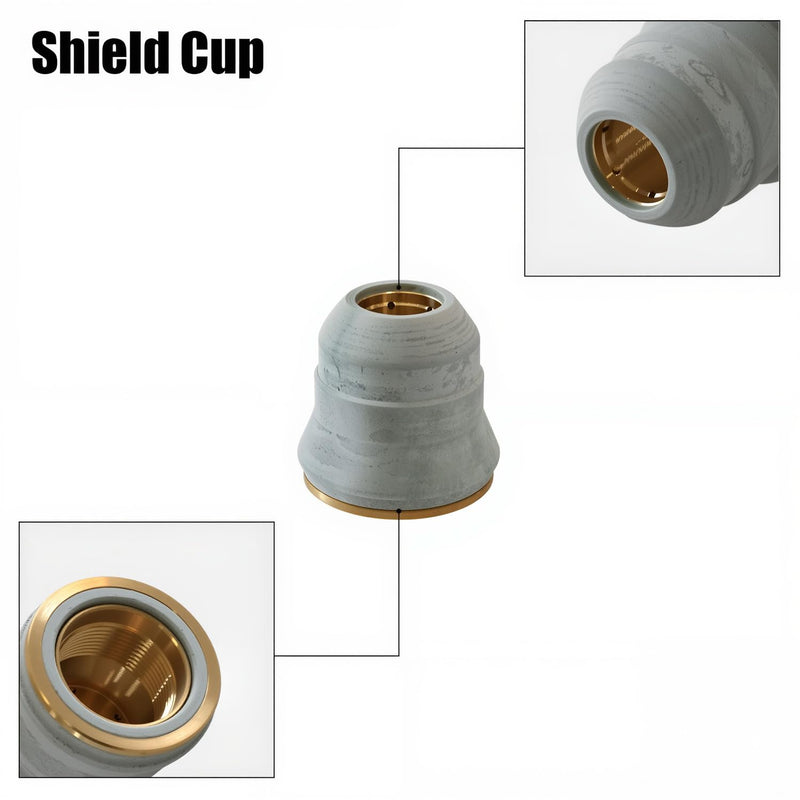 35pcs IPT-60 PT-60 IPT-40 PT40 Plasma Cutting Torch Tip 1.0mm 0.039'' Electrode Shield Cap Stand Off Swirl Ring 35pcs