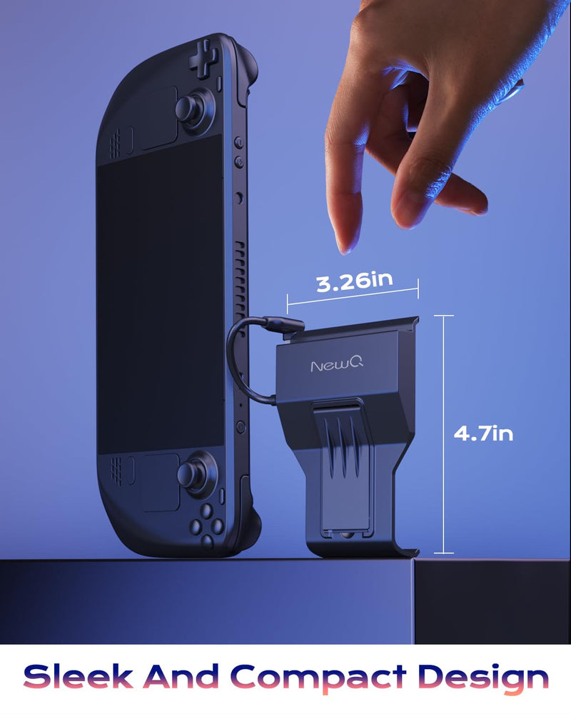 Steam Deck Dock for Steam Deck/OLED with Foldable Stand, HDMI 4K@60Hz, 2 USB A 3.0, 100W Max PD-in, Portable or Desktop Accessories, Perfectly Match The Heat Dissipation Holes USB3.0 Version