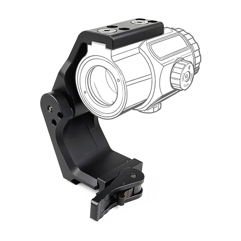Tactical Flip-to-Center FTC Magnifier Mount with Fast QD Lever - 2.26 inch Optical Centerline Height,Aluminum Flip Up Optics Mounts Fits 20mm Picatinny Rail,Compatible G33 G43 G45 G23 G30 3x 4x 5x