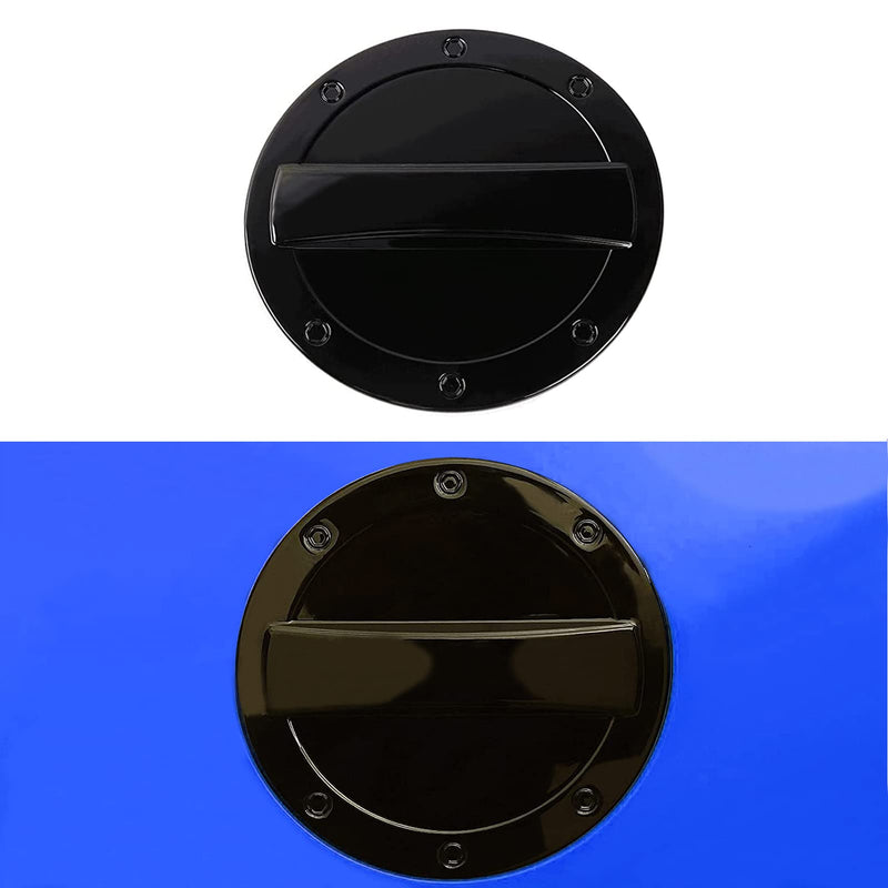 MICROCK Gas Tank Cap Fuel Filler Door Cover for Chevrolet Camaro 2016 2017 2018 2019 2020 2021 2022 2023 2024, Glossy Black