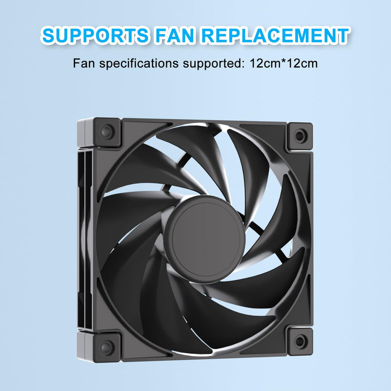 Quiet 120mm USB Fan, Aluminum Stand with Cooling Fan, Compatible with Mac mini - Desktop Organizer for Router, TV Box, Mini PC, Switch- Heat Dissipation Design for Home/Office Use (TF-120) TF-120