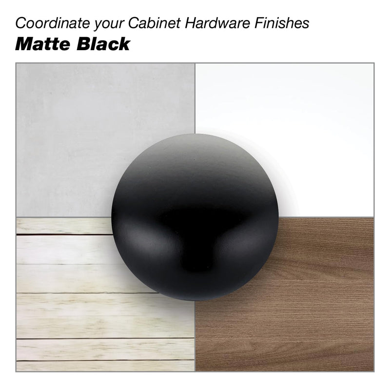 Richelieu Hardware BP9547224900 Sheffield Collection 8 13/16-inch (224 mm) Center-to-Center Matte Black Steampunk Round Pull Handle for Barn Doors, Cabinets, Drawers, and Furniture 224 mm