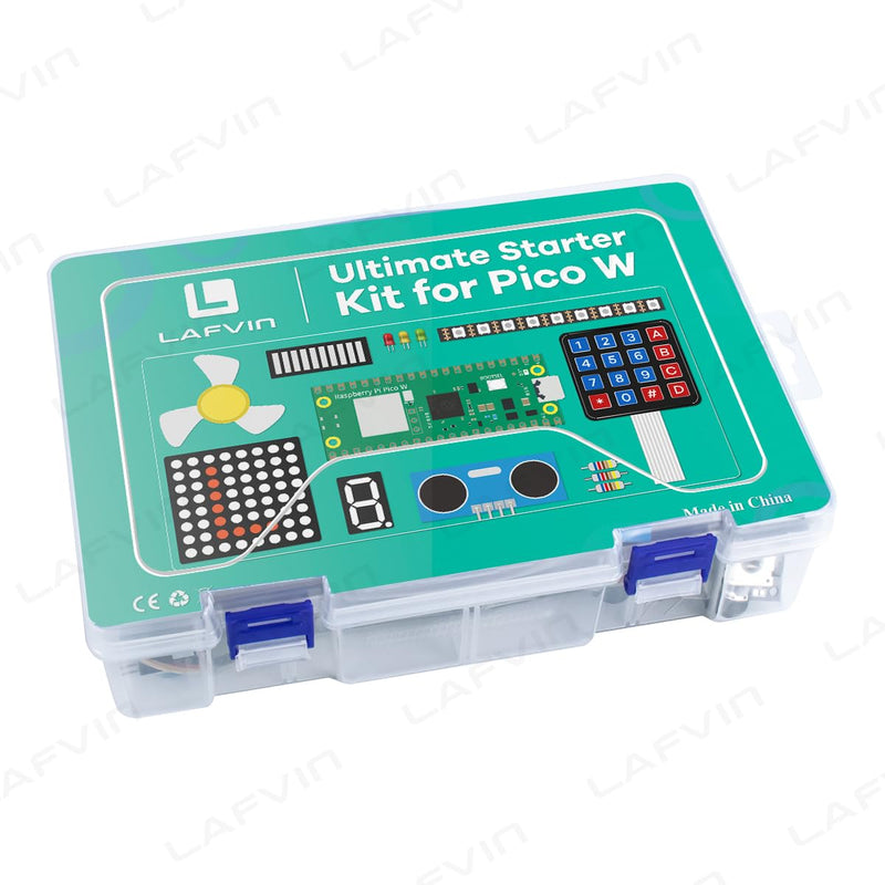 LAFVIN Ultimate Starter Kit for Raspberry Pi Pico W,LCD1602,SG90 with Tutorail