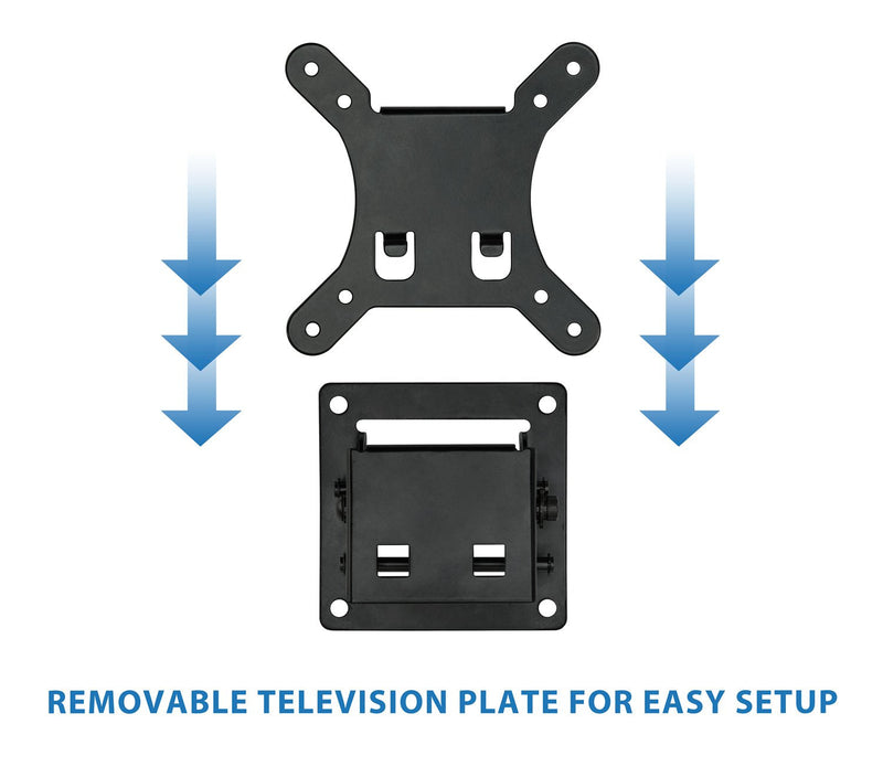 Mount-It! Small TV Monitor Wall Mount | Quick Release | Fits 13-32 Inch LCD/LED Screen | Max 33 Lbs | Slim Tilting Design | Easy Installation
