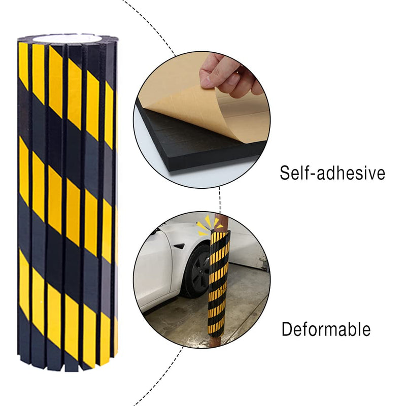 GUEQUITLEX Garage Wall Protector Foam Wall Corner Guard for Parking Garages - Wall Edge Protector Protect Your Car - Garage Wall - Wall Corner Edge and Bumpers Corner Guards Yellow 4 pack
