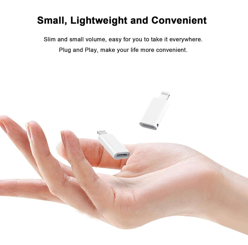 [Apple MFi Certified] 4 Pack USB C to Lightning Adapter | Lightning Male to Type C Female Adapter Support USB Wall Fast Charger Adopter for iPhone 14/13/Pro Max/12/11/X/8 Car Charger