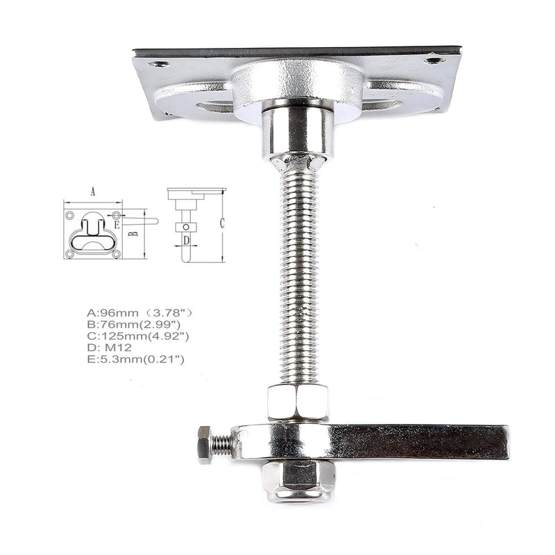 Mxeol Boat Cam Latch Marine Hatch Latches Flush Turning Lock Lift Handle Stainless Steel W/Fasteners