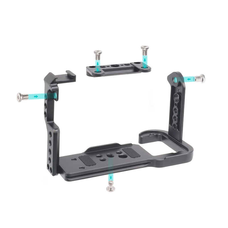 FX30 Camera Cage with NATO Rail Top Plate for Sony FX3 FX30 ILME-FX30 Camera Accessories 1/4" 3/8" Hole Arca Swiss Cage+Top Plate