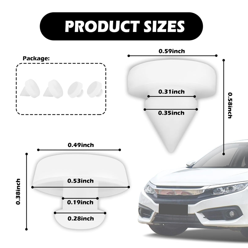 4PCS Brake Pedal Stop Pad of OEM# 46505-SA5-000,Brake Switch Stopper of Multi-Style Compatible with Acura Honda,Standard Brake Light Switch Stopper Tool Kit of Car Accessories