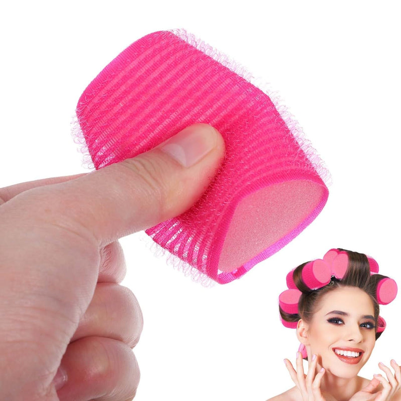 Beaupretty 8Pcs Self Adhesive Sponge Hair Curlers Self Grip Sponge Hair Rollers for Women Soft Curlers Styling Tool for Dry or Wet Temporary Curling Roller Set
