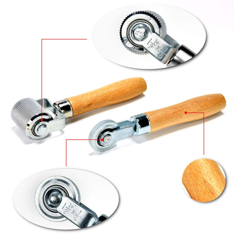 Car Sound Deadening Roller (2PCS, Width: 1.69in & 0.24in), Extremely Smooth Sound Insulation Roller Metal, Noise Deadening Car Sound Insulation Tool 2PCS - 1.69 inch/0.24 inch