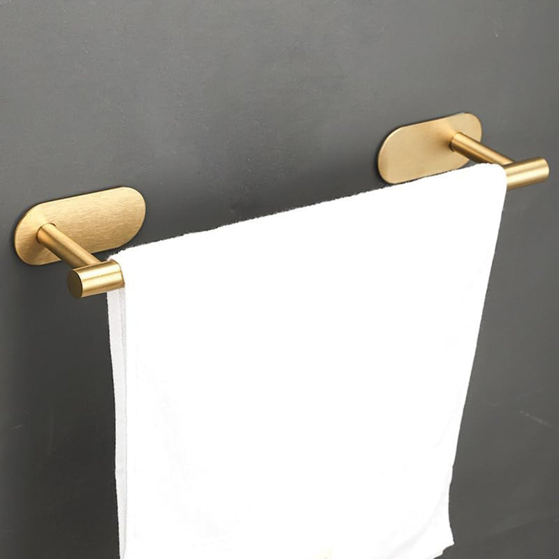SEIDO Adhesive Towel Bar, 16 Inch Gold Towel Bar for Bathroom, Stainless Steel Towel Racks for Bathroom, No Drilling Needed, Brushed Gold 13"L Gold Adhesive Bar