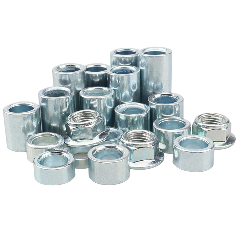 20pcs M12 Spacer Sleeve Bushings Industrial Steel for Motorcycle Pit Dirt Bike Moped ATV Mini Bike MX650 12mm Classic Axle