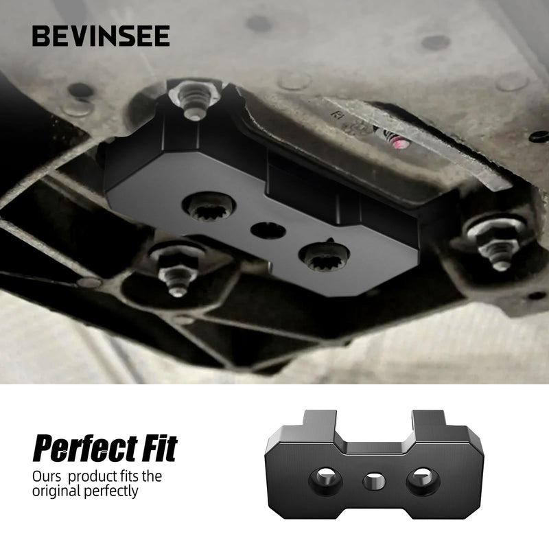 Bevinsee Transmission Mount Insert Compatible with Audi A4 B8 B8.5 Q5 SQ5 S4 RS4 A5 S5 RS5 8K0399151BD Billet Aluminum Black
