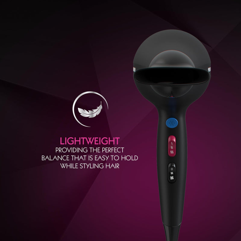  [AUSTRALIA] - Wahl Ionic Smooth Hairdryer,Cool Shot Button, 3 Heat and 2 Speed Settings, Quick Dry Airflow, Fast Drying, Reduce Static, Black