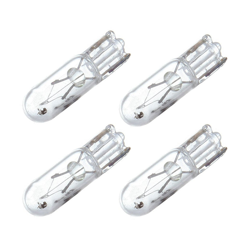 cciyu 10 pcs T5 17 86 206 White Halogen Light Bulb Instrument Cluster Gauge Dash Lamp 12V