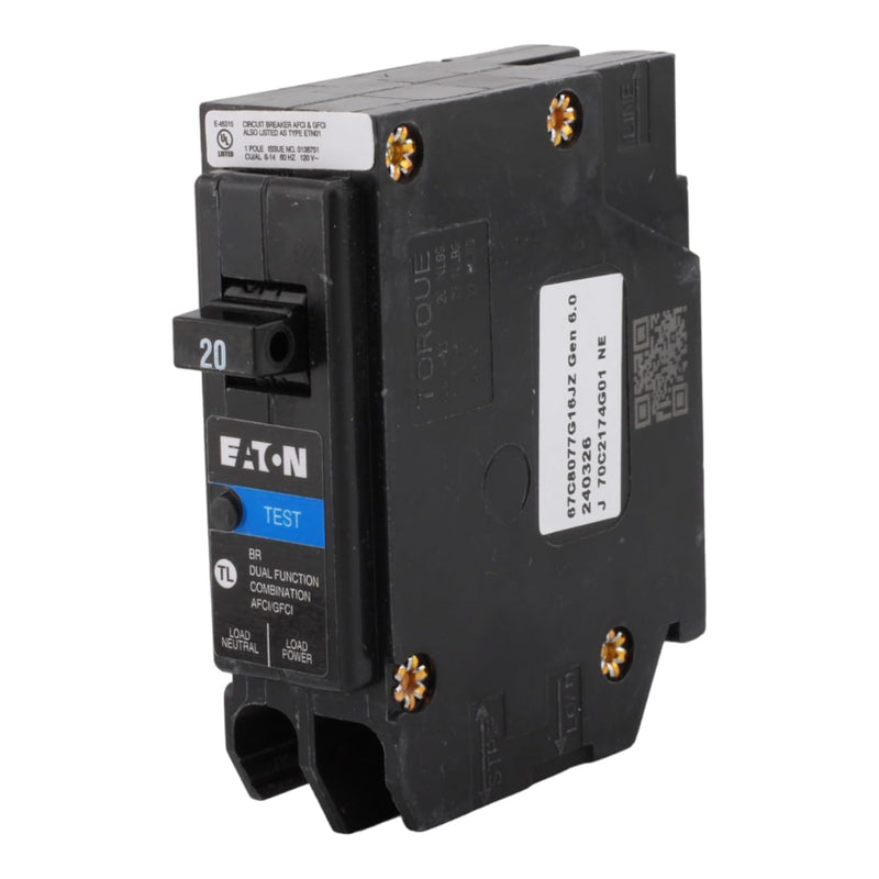 Cutler-Hammer Eaton All In One Breaker Plug On Neutral Arc FaultGround FaultOvercurrent Protection 20amp