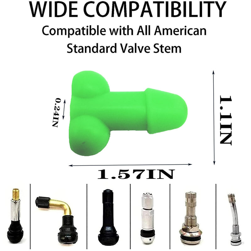 4PCS Valve Stem Caps Funny,Funny Tire Valve Caps,Glow in The Dark Valve stem caps,Glow in The Dark Tire Valve Caps,Pencil Valve stem Covers,Pencil Valve stem caps,Fluorescent tire Valve caps(White) White