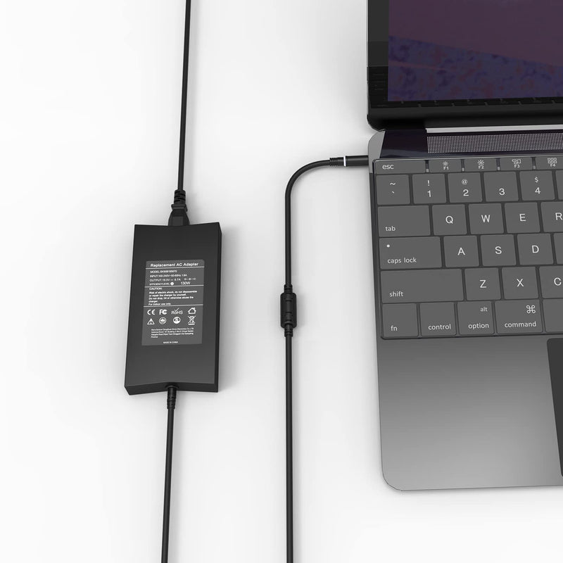 PA-4E DA130PE1-00 7.4×5.0mm 130W Charger Compatible with Dell Inspiron 15 7000 7559,XPS 15(L502x) 17(L702x),JU012 CM161 130W Laptop Charger,130w AC Adapter,D6000 Docking Station Power Cord.